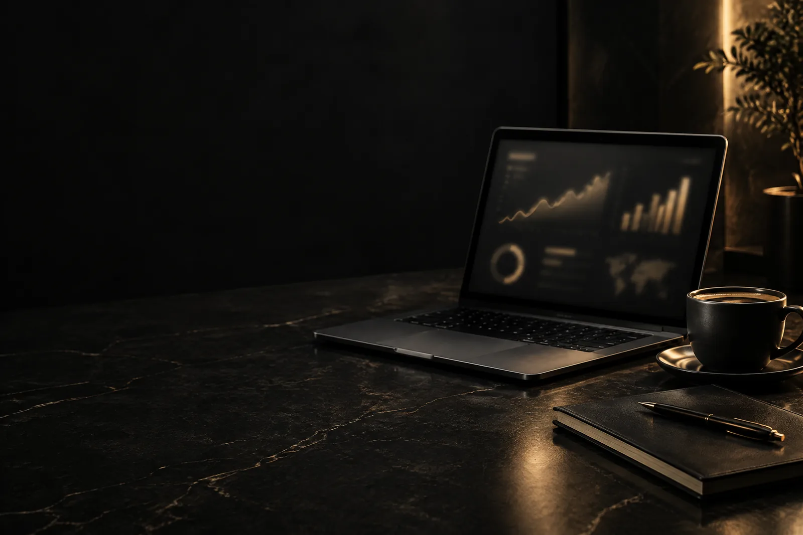 Laptop analytics workspace representing SEO and digital growth